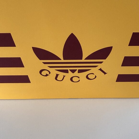 NWT GUCCI x Adidas woman - 7us red GG platform Slide sandals - Picture 10 of 10